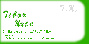 tibor mate business card